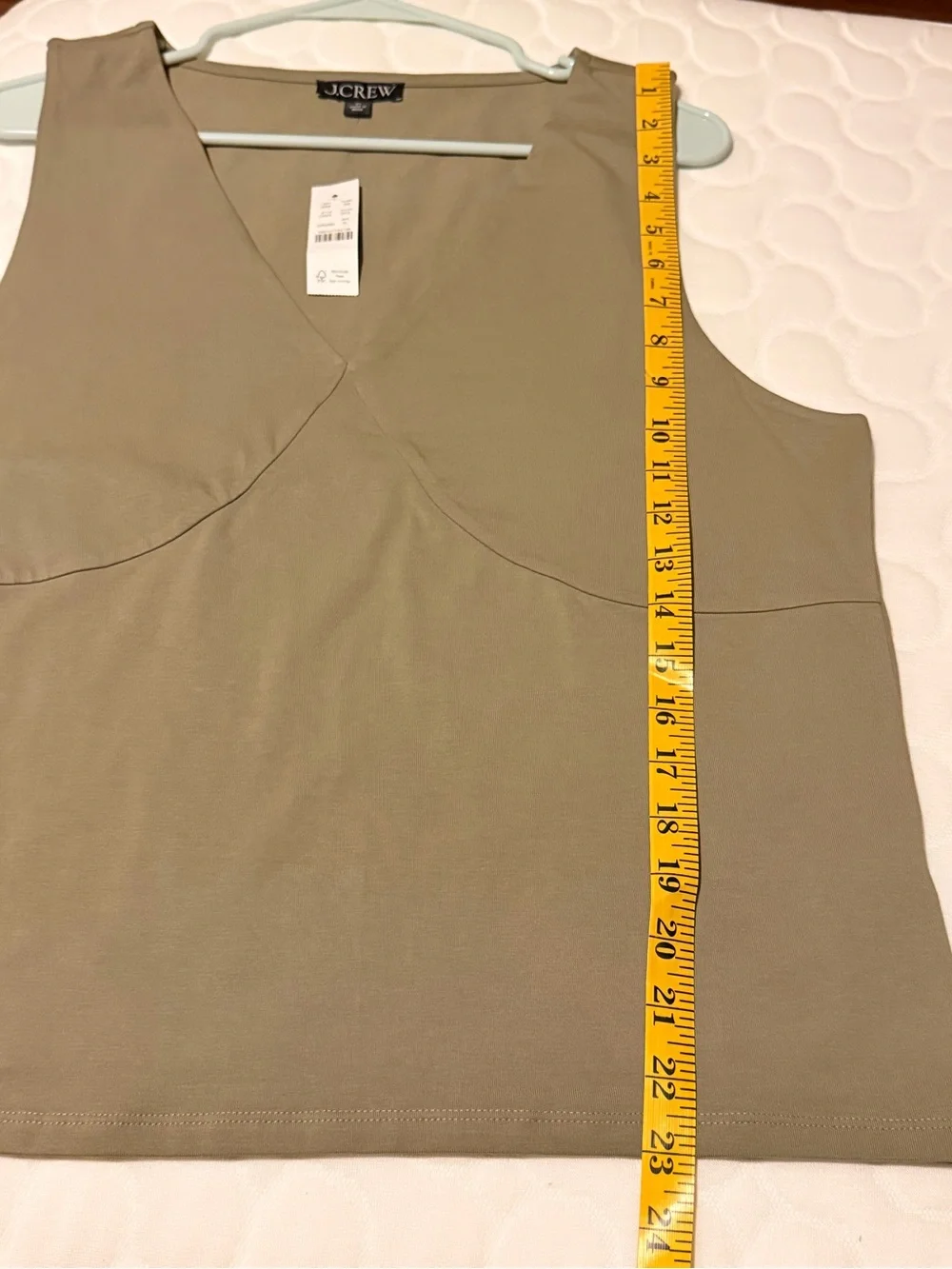 J. Crew Stretch Cotton-Blend V-Neck Top